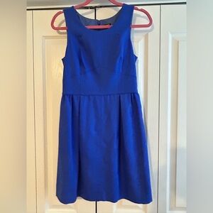 Jcrew wool blend colbolt blue dress